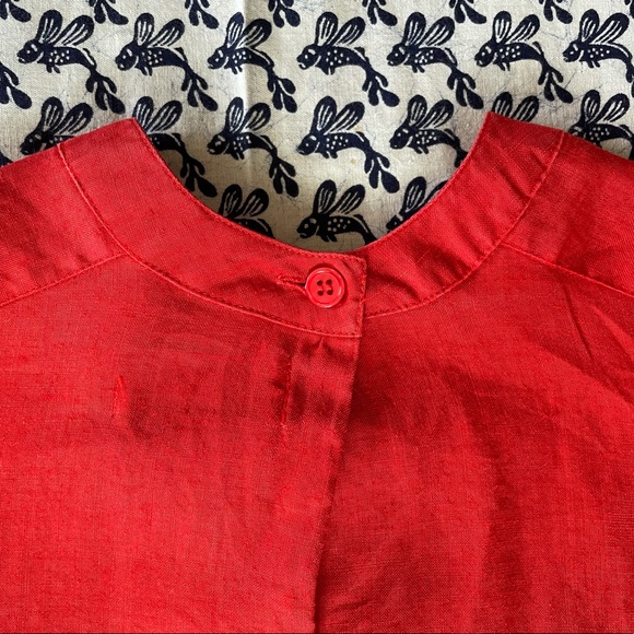 Vintage 80s linen-look blouse - Picture 4 of 8